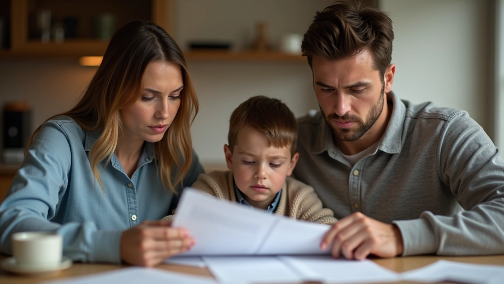 Rodina diskutující o zvýšených splátcích hypotéky a plánování rozpočtu